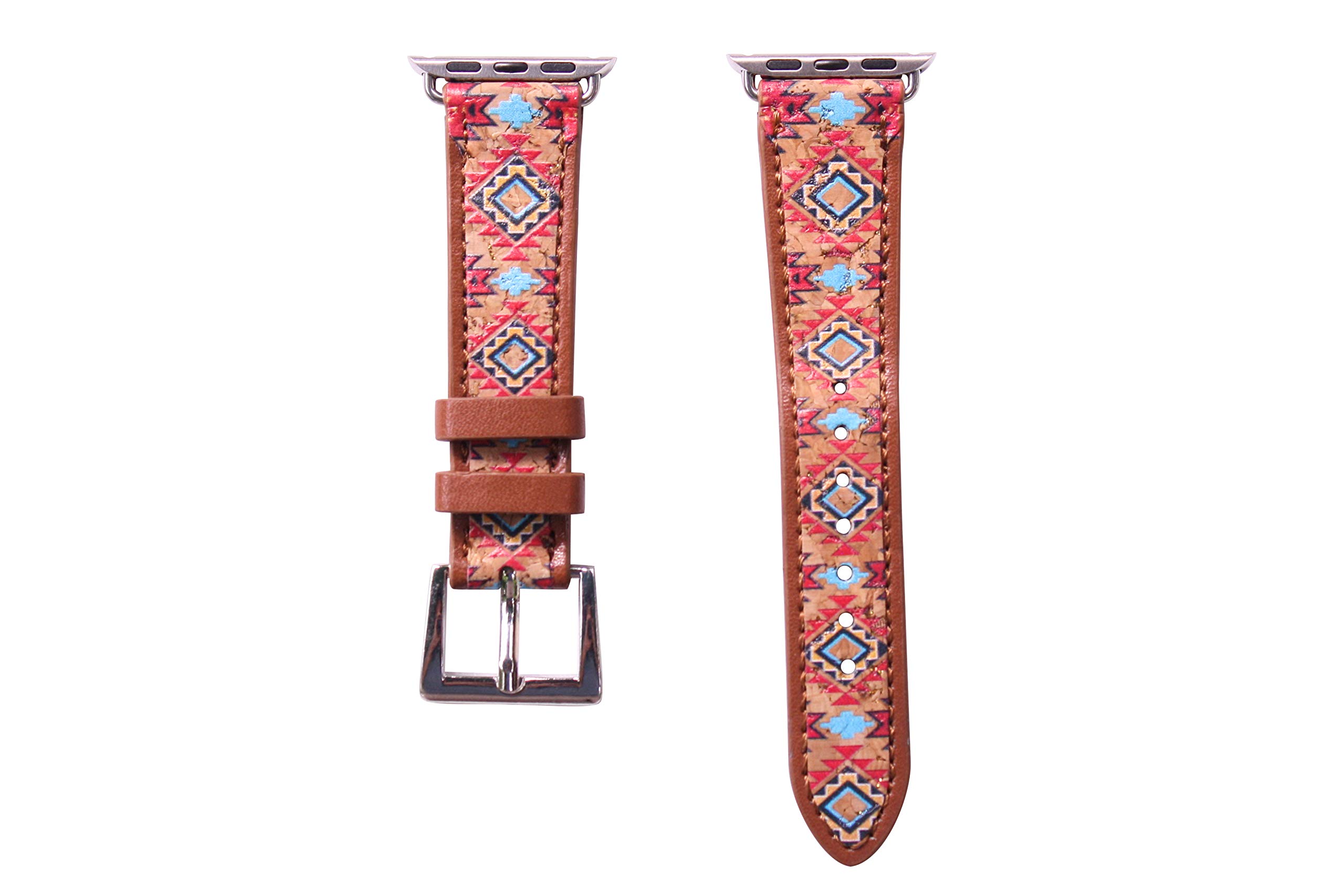 38mm, 40mm, 41mm compatible for Apple Watch Series 8,7,6,5,4, and SE Small Versions, Western Pattern Print Watch Band No. 22M1