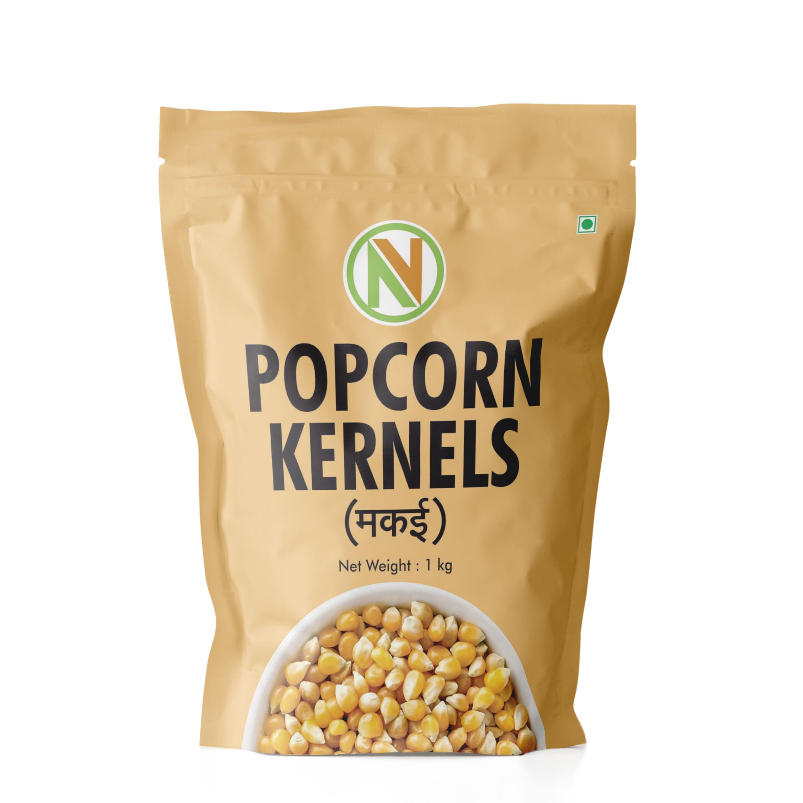 NatureVit Popcorn Kernels 1 Kg | Butterfly Popcorn Seeds for Home Use | Enjoy Theatre-Style Popcorn at Home | Natural, Non-GMO, Big Puff Corn
