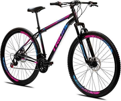 Bicicleta Aro 29 Aço Mountain Bike Tridal com Freio a Disco e Suspensão Dianteira New Suspension