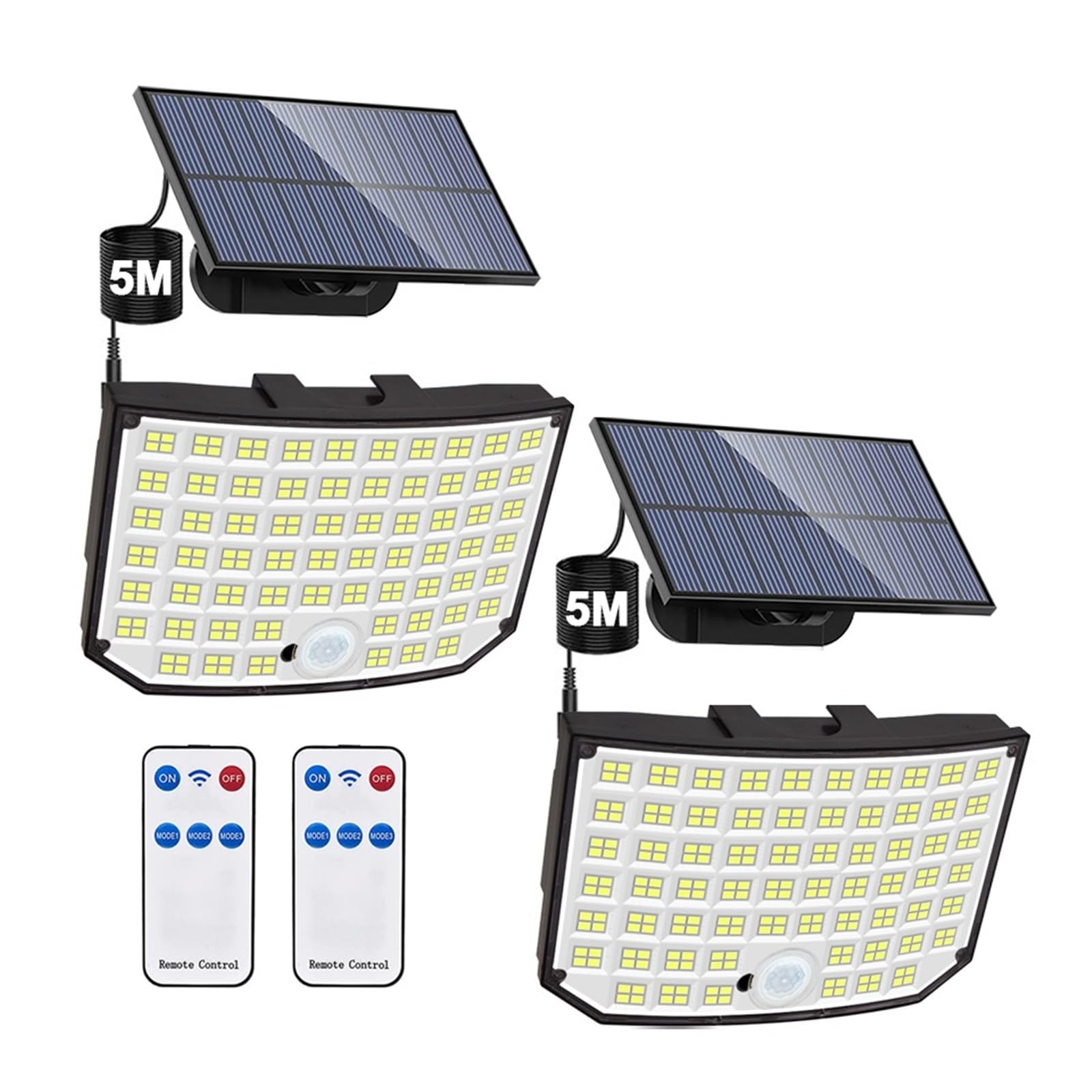 Lampy solarne zewnętrzne, 256 LED Solar Light Super Bright Flood Lights With Remote IP65 Wodoodporna lampa ścienna 3 tryby do dekoracji ogrodu