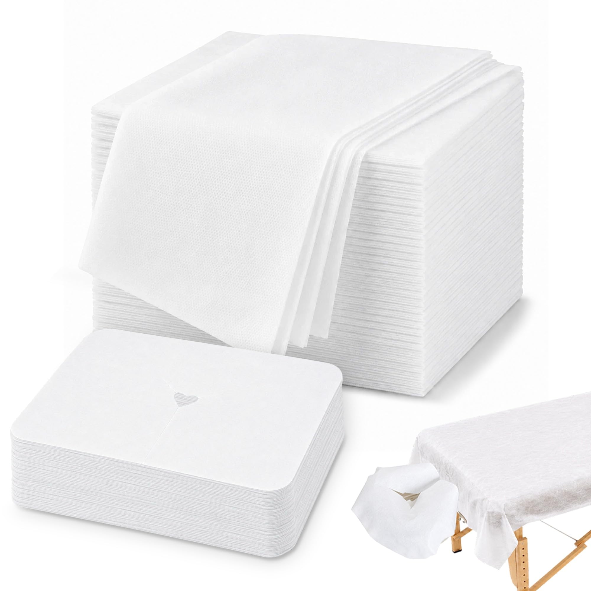 Disposable Bed Sheets & Face Cradle Covers - 100 Pack -1