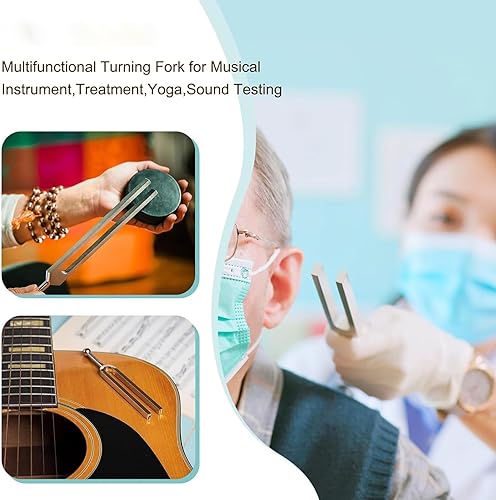 Miniatura 9 de Juego de diapasones BEAUTI4U Solfeggio para curación, 174 Hz 285 Hz 396 Hz 417 Hz 528 Hz 639 Hz 741Hz 852Hz 963Hz con martillo de silicona y bolsa