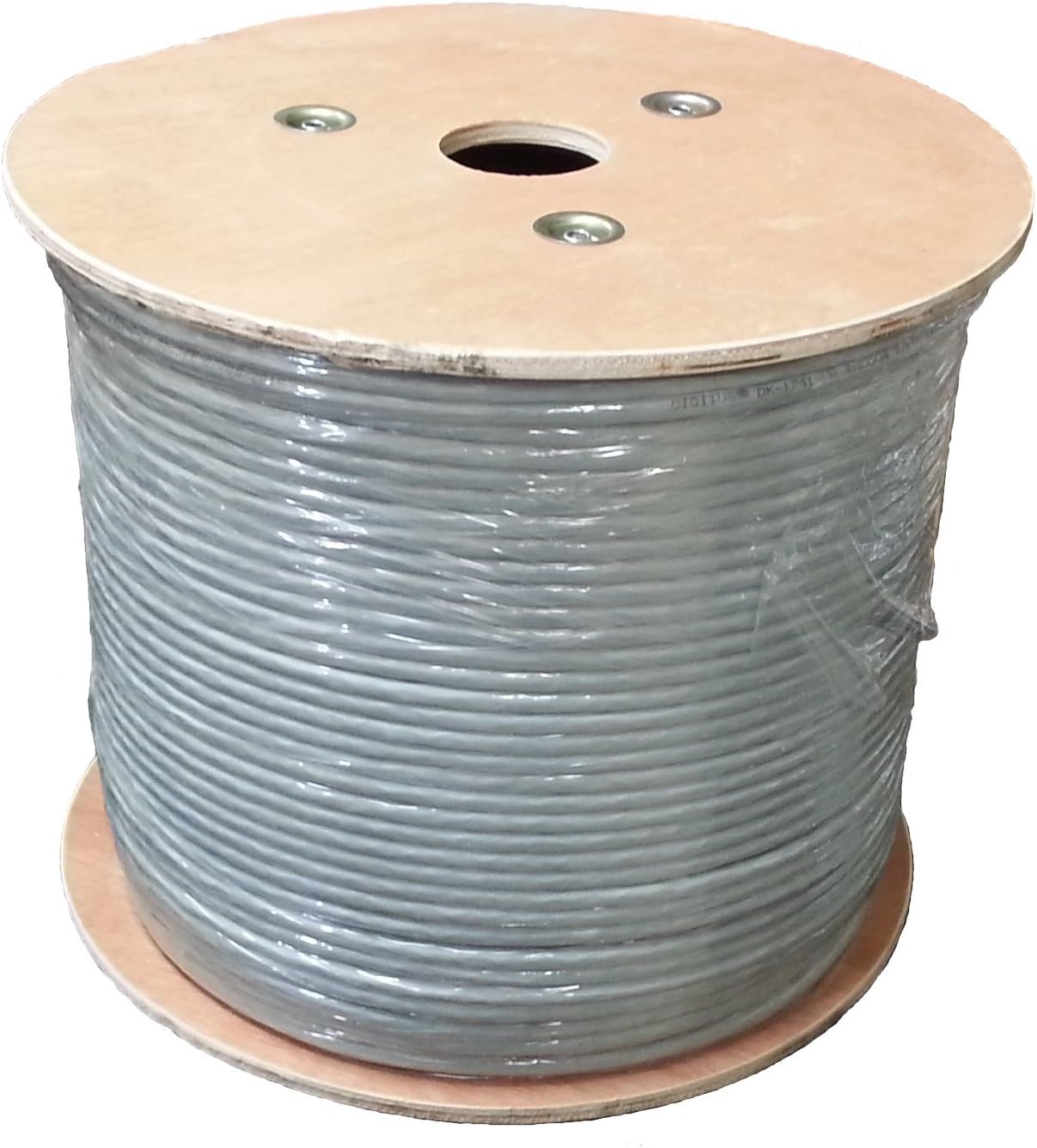 Sunnytech 1000ft CAT7 S-FTP 1200Mhz, UL, AWG23, 10GBase-T Data, Installation Cable, Drum Pack, Grey (w/20 Cat7 RJ45 Plug Free)