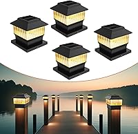 Vista 27 de Luces solares modernas para tapa de poste #2 (se adapta al poste de 4 x 4, nominal 5 x 5), 50 lúmenes con tres opciones de temperatura de color, luz