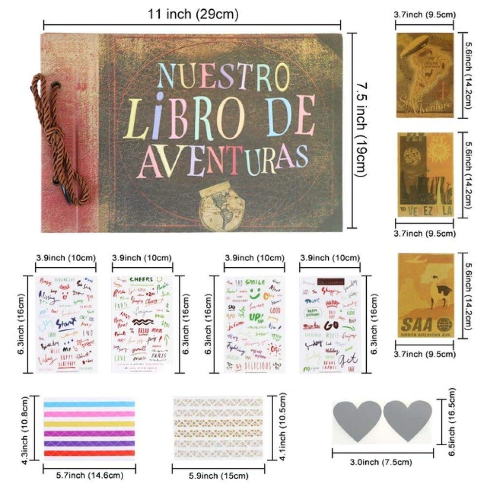 Nuestro libro de aventuras Álbum de fotos de bricolaje Álbum de recortes Mi película de aventuras Fotografico Viajar Boda Álbum para niños Regalos 80 páginas, 1, Bélgica