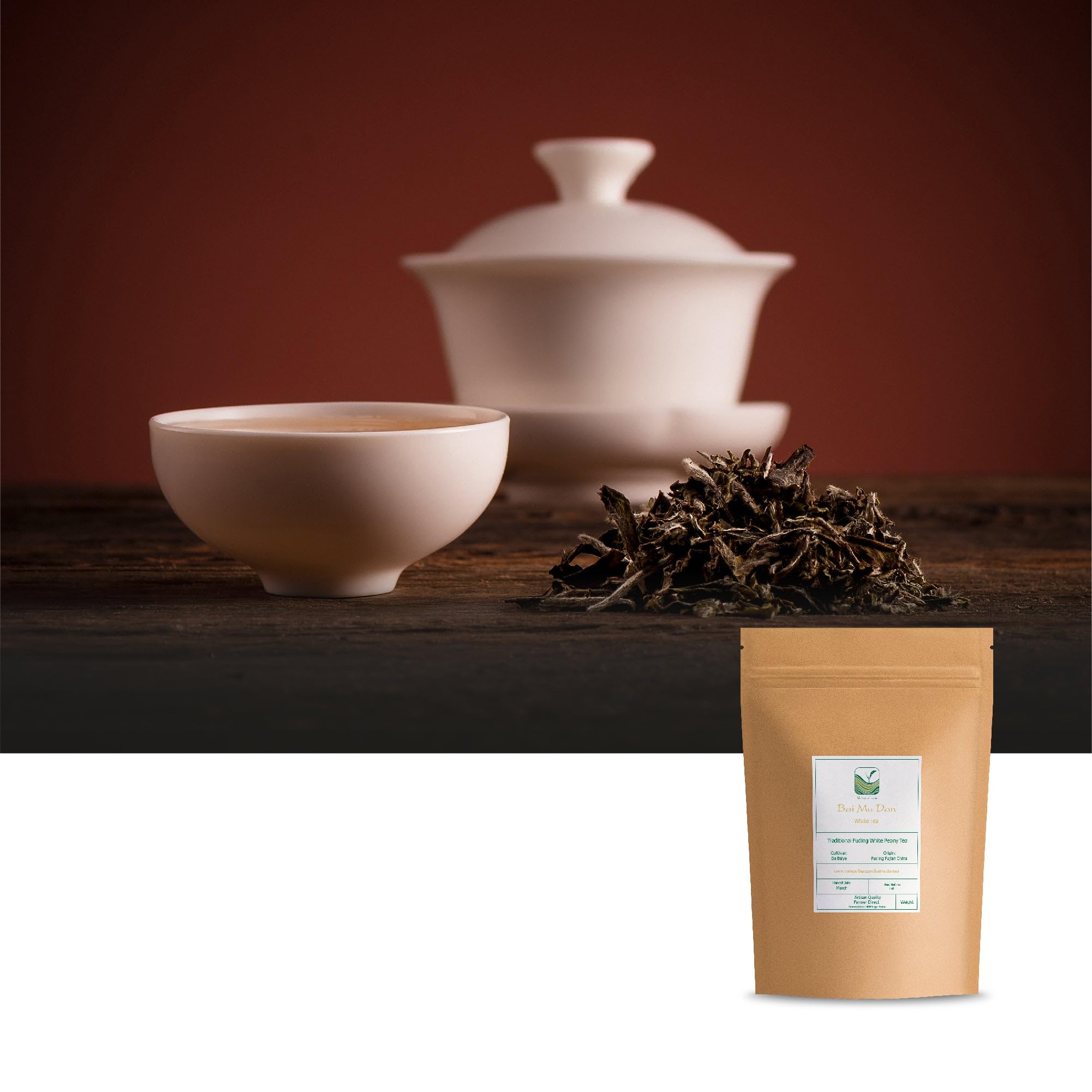 Tè Bianco Peonia Baimudan - Foglie Sfuse Pai Mu Tan Cina | gemme argentate ricoperte di lanugine bianca che regalano un infuso leggero dal sapore floreale e delicato