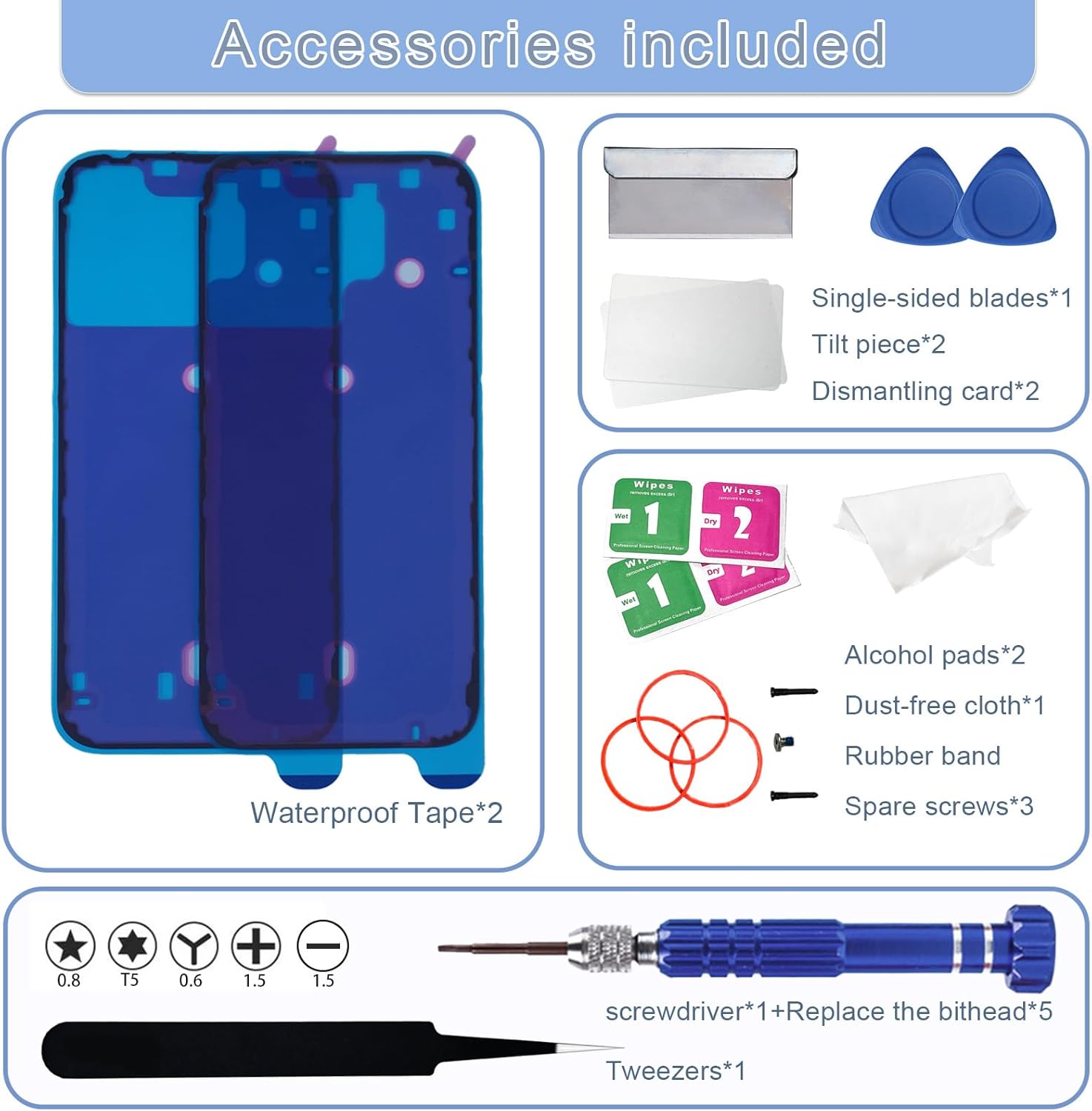 16 Pro Max Back Glass Replacement with Wireless Charging Flex Cable and Camera Frame All Parts for iPhone 16 Pro Max(6.9 Inch Natural Titanium) Replacement of Equipment Waterproof Tape