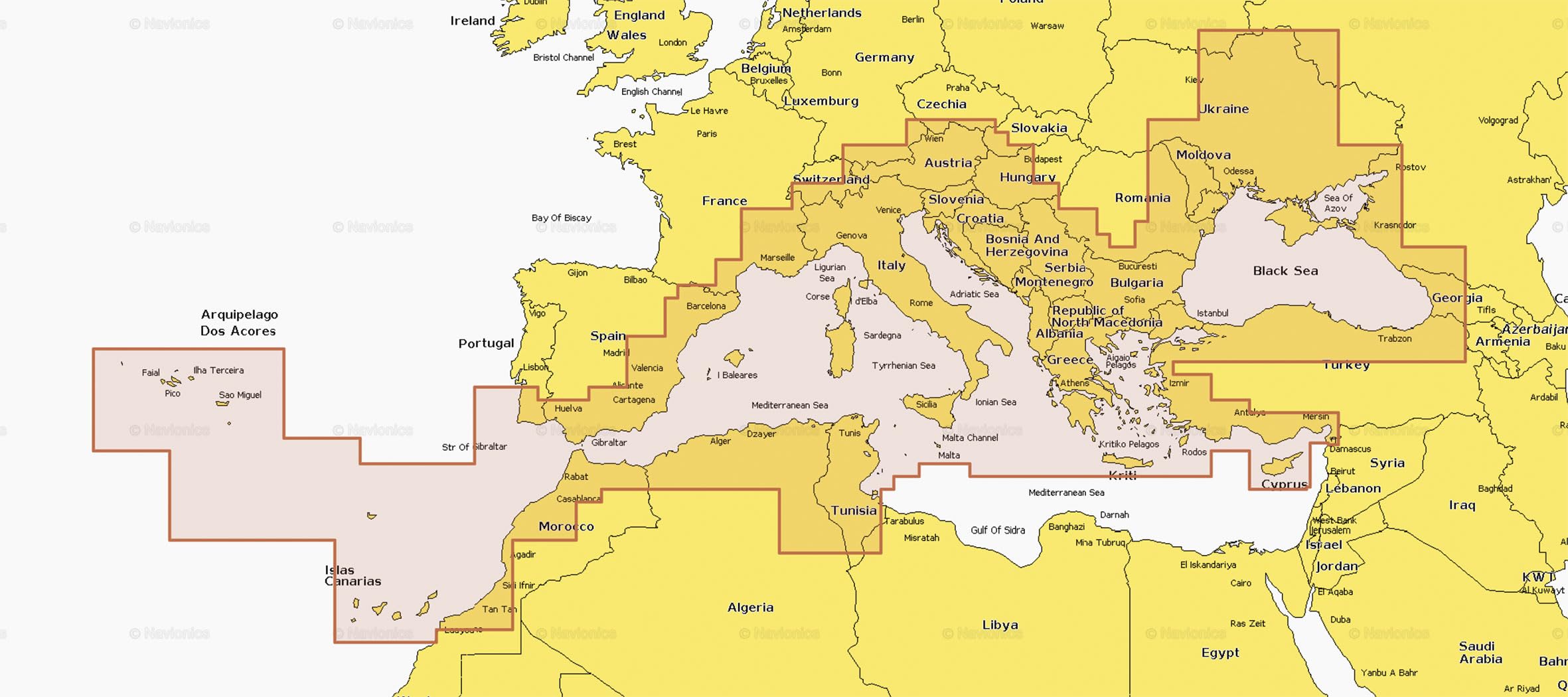 Navionics Large Mediterranean NAEU643L