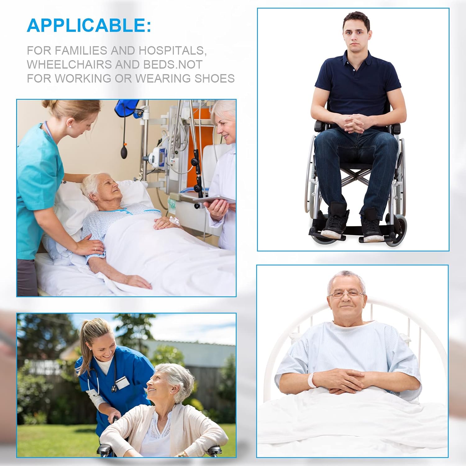 Sosation 4 Pairs Heel Protectors Sheepskin Adjustable Heel Protectors for Pressure Sores Fleece Soft and Comfort Cover for Sitting or in Bed Cushions Pads for Boot Ankle Foot - Image 7