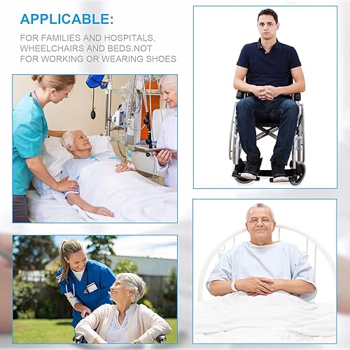 Miniatura 7 de Sosation 4 Pairs Heel Protectors Sheepskin Adjustable Heel Protectors for Pressure Sores Fleece Soft and Comfort Cover for Sitting or in Bed