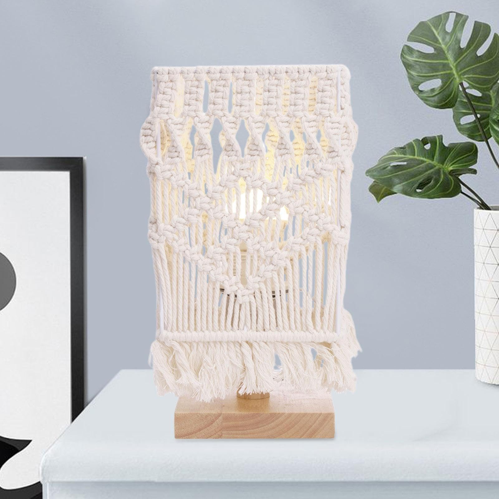Lámpara de Mesilla Luz Nocturna Boho Decoración