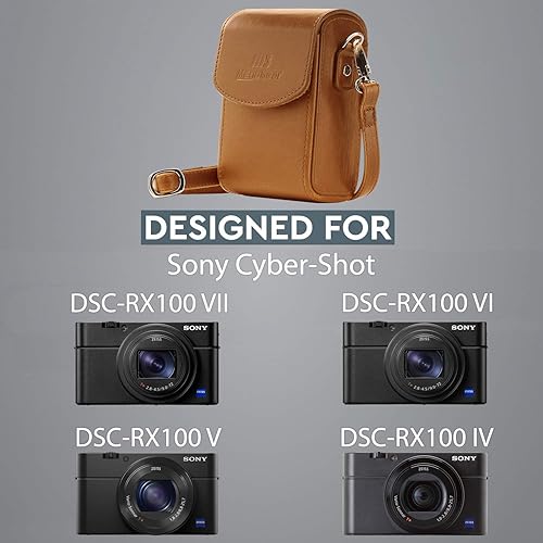 Miniatura 5 de Megagear MG1498 - Funda de piel para cámara con correa compatible con Sony Cyber-Shot Dsc-Rx100 V, Dsc-Rx100 V, Dsc-Rx100 V, Dsc-Rx100 Iv, color