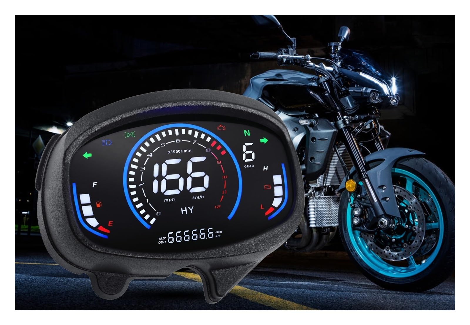 Tachimetro Digitale Contagiri motocicletta Per XRM110RS Strumento Digitale Per Moto A LED RPM Livello Carburante Volt Marcia Velocità Chilometraggio Indicatore Cruscotto