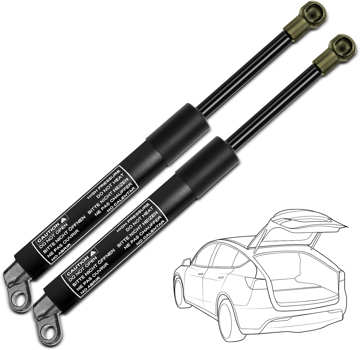 Set of 2 Rear Tailgate Trunk Liftgate Lift Support Struts Gas Shock Spring for BMW E38 740i 740iL 750iL Sedan 1994-2001