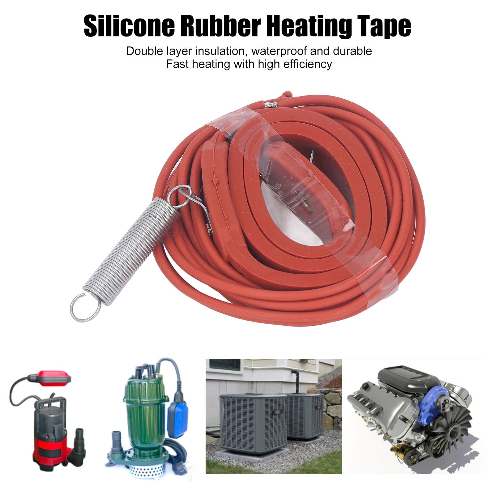 Cable Chauffant Coussin Chauffant En Caoutchouc Flexible électrique, Numérique, Chauffage De Tambour à Huile Cordon Chauffant Climatisation