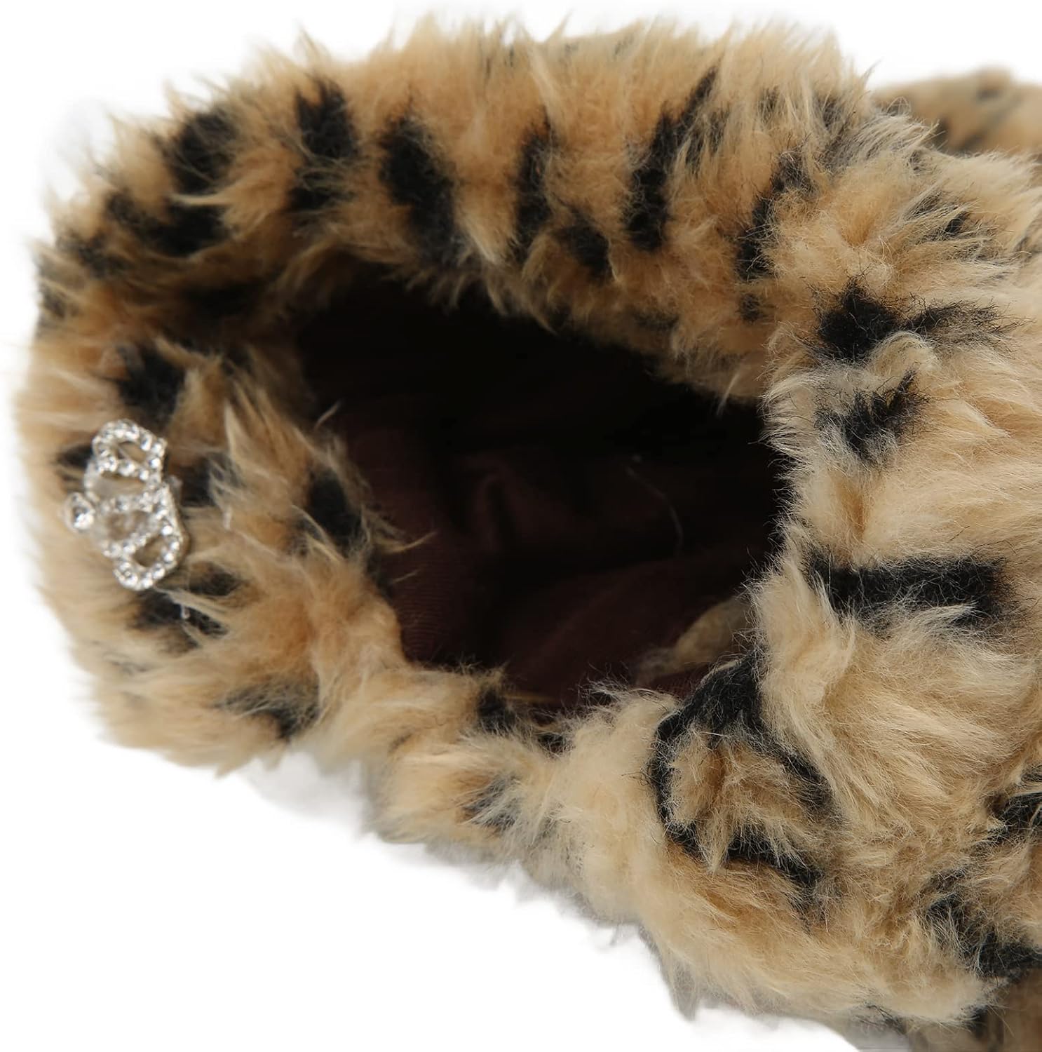 Leopard Print Sweater Dog Coat Pet Leopard Print Cloak Cute Retro Stylish Puppy Plush Jacket for Autumn and Winter (L)