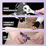 Drill Tool Kit: 8V Cordless Power Drill Home Tool Set, Purple
