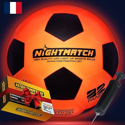 NIGHTMATCH Ballon de Foot Lumineux LED - Plaisir Nocturne Inégalé