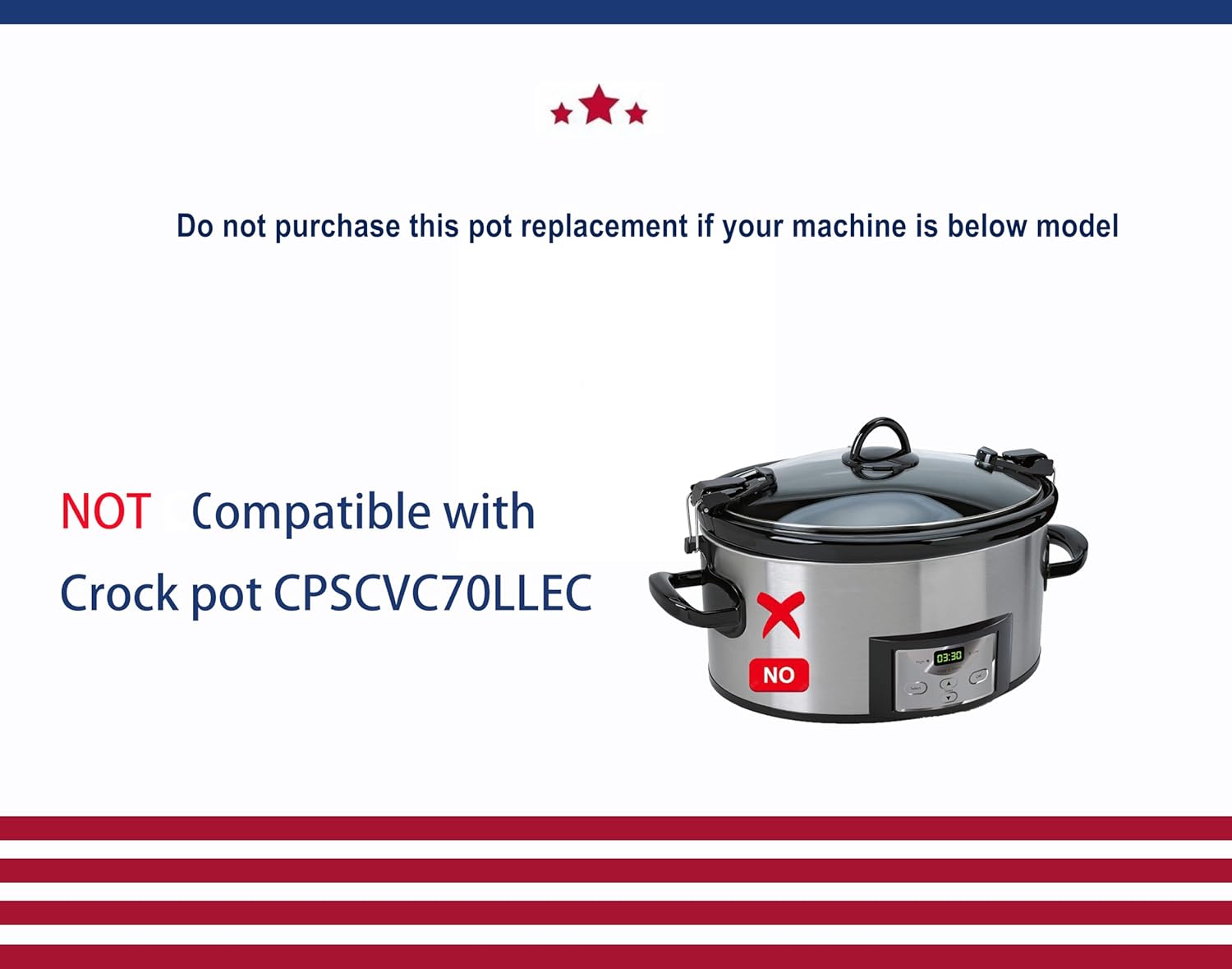 Incompatible Crock-Pot Slow Cooker Models
