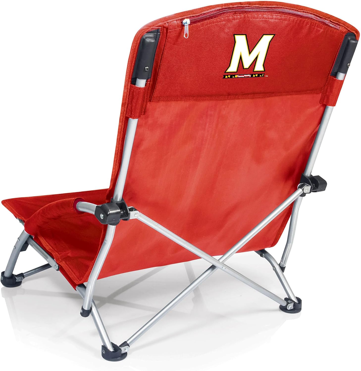Picnic TIME NCAA Tranquility Beach Chair with Carry Bag - Low Beach Chair for Adults - Low Lawn Chair