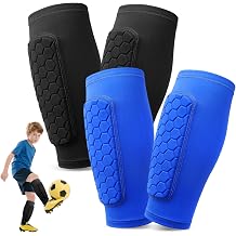 Pardofelis 2 Pairs Shin Guards for Kids and Adults, Calf Protection Breathable and Non-slip, Football Shin Guards with Honeycomb Structure for Young Men