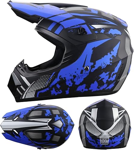Miniatura 2 de Casco de motocicleta de motocross de cara completa para deportes al aire libre, carreras todoterreno, bicicleta de montaña, hombres y mujeres, casco