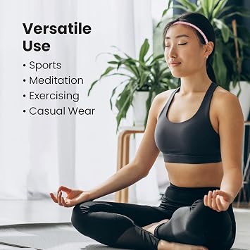 Lindo Swirlydo Athletic Headband Elastic Soft Coil Non-Slip | 6 Pack Workout Headbands, for Exercising, Sports, Gym, Pilates, Running, Yoga, Colorful, Multi-Colo
