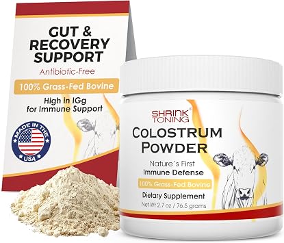 Shrink Colostrum Powder 2.7 oz Natural Bovine Colostrum Supplement for Overall Health