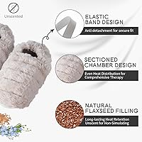 Vista 16 de SUZZIPAD Pantuflas para microondas y calentador de pies para cama, pantuflas térmicas para microondas para mujeres y hombres, calentadores de pies