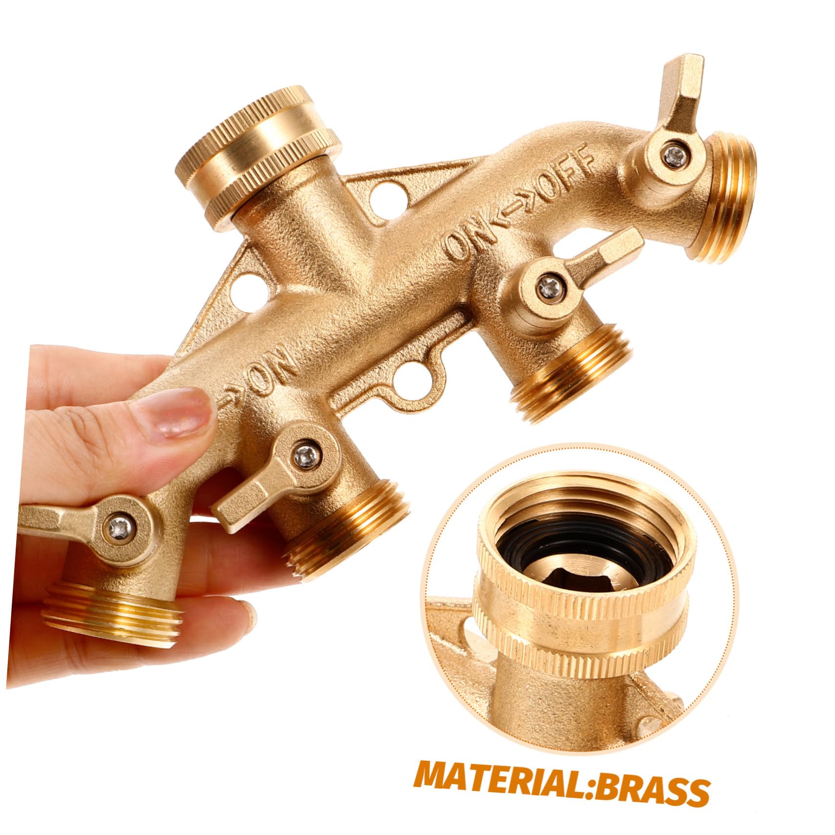 Homoyoyo Connettore per Tubo da Giardino Divisore per Rubinetto Connettore per Tubo Flessibile Vie Adattatore Raccordo Collegamento Rapido