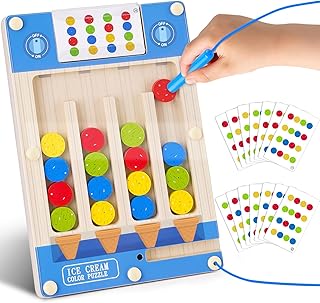 Montessori Wooden Sensory Autism Toys: 4 5 6 Year Old Girl Boy Birthday Gifts | Toys for 4-5-6-7 Year Old Boys Girls, Magnetic Puzzles for Kids Ages 4-7, Preschool Educational Learning Autistic Toy