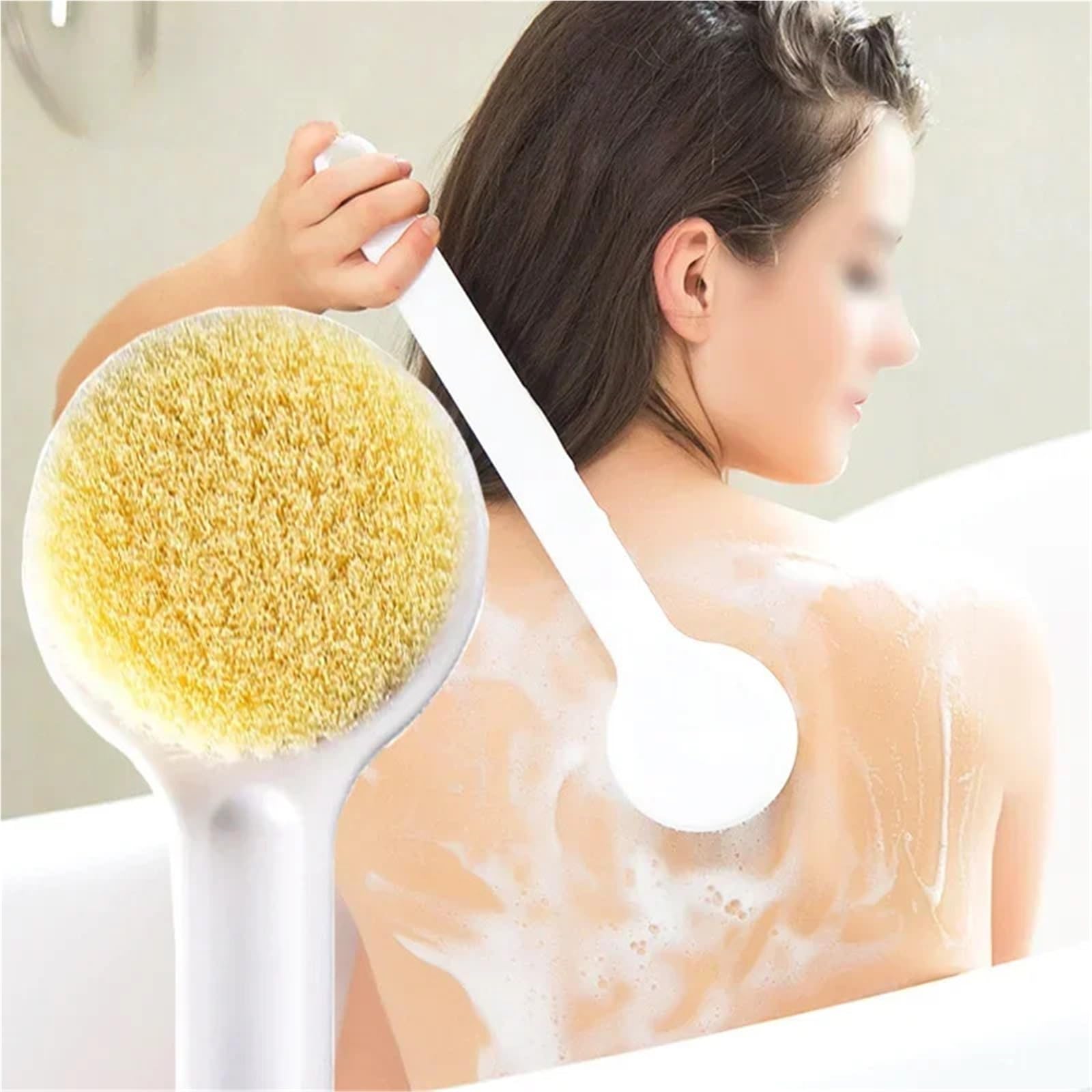 Rückenbürste 2Pcs Lange Griff Körper Peeling Wäscher Bad Pinsel Zurück Massage Duschen Pinsel Schaum Reinigung Pinsel Bad Zubehör Für Duschen