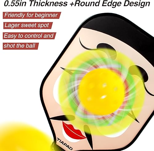 Miniatura 3 de Pickleball Paddles Set of 2, Pickle Ball Rackets 2 Pack,Carbon Fiber, Lightweight with Carrying Bag for Men Women Beginners Professionals