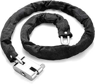 BIENKA Portable Mountain Bike Anti-Theft Chain Lock Outdoor Cycling Anti-Shear Lock Safe Anti-Theft Bicycle Chains Lock Moto Anti-Shear Chain Lock,150cm Lock (Size : 100cm)