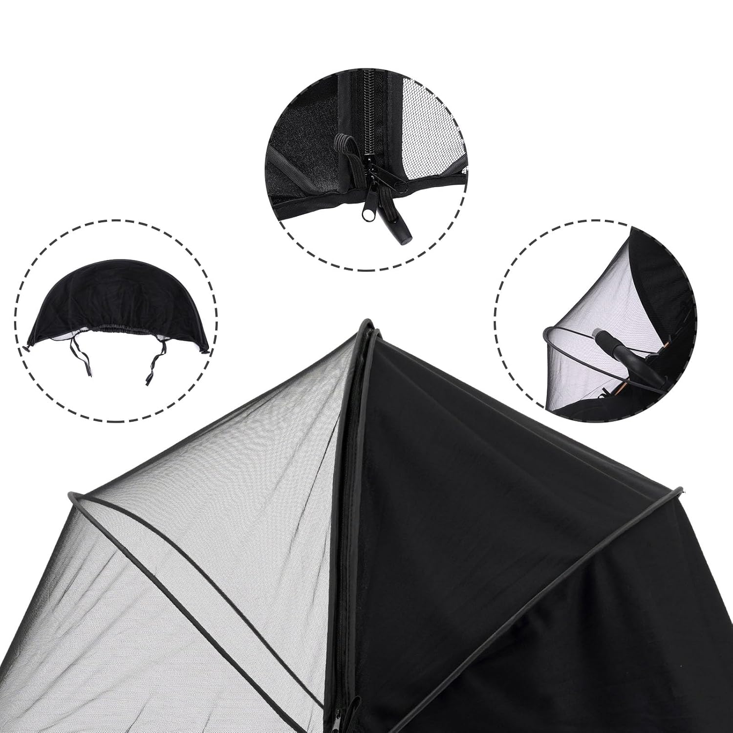 Replacement Canopy for Graco Stroller – 2-in-1 Stroller Cover with UV Sun Shade & Mosquito Net, Breathable Protection with 2-Way Zipper for Walks, Parks, and On-the-Go Travel