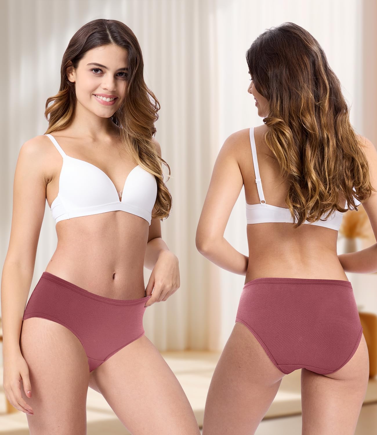 BAMBOO COOL Womens Underwear Breathable Mesh Moisture-Wicking Briefs, Soft & Lightweight Panties - Image 2