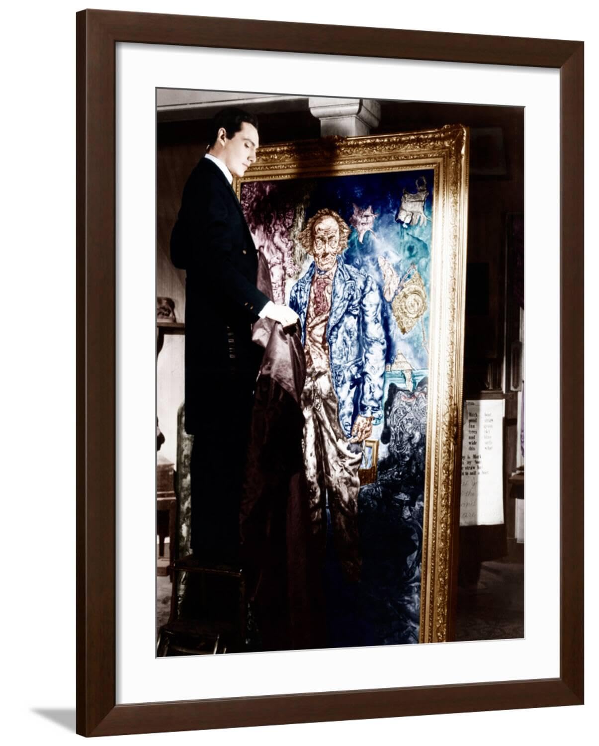 ART.COM Wall Photo THE PICTURE OF DORIAN GRAY, Hurd Hatfield, 1945 on Brown Frame, 32" x 40"