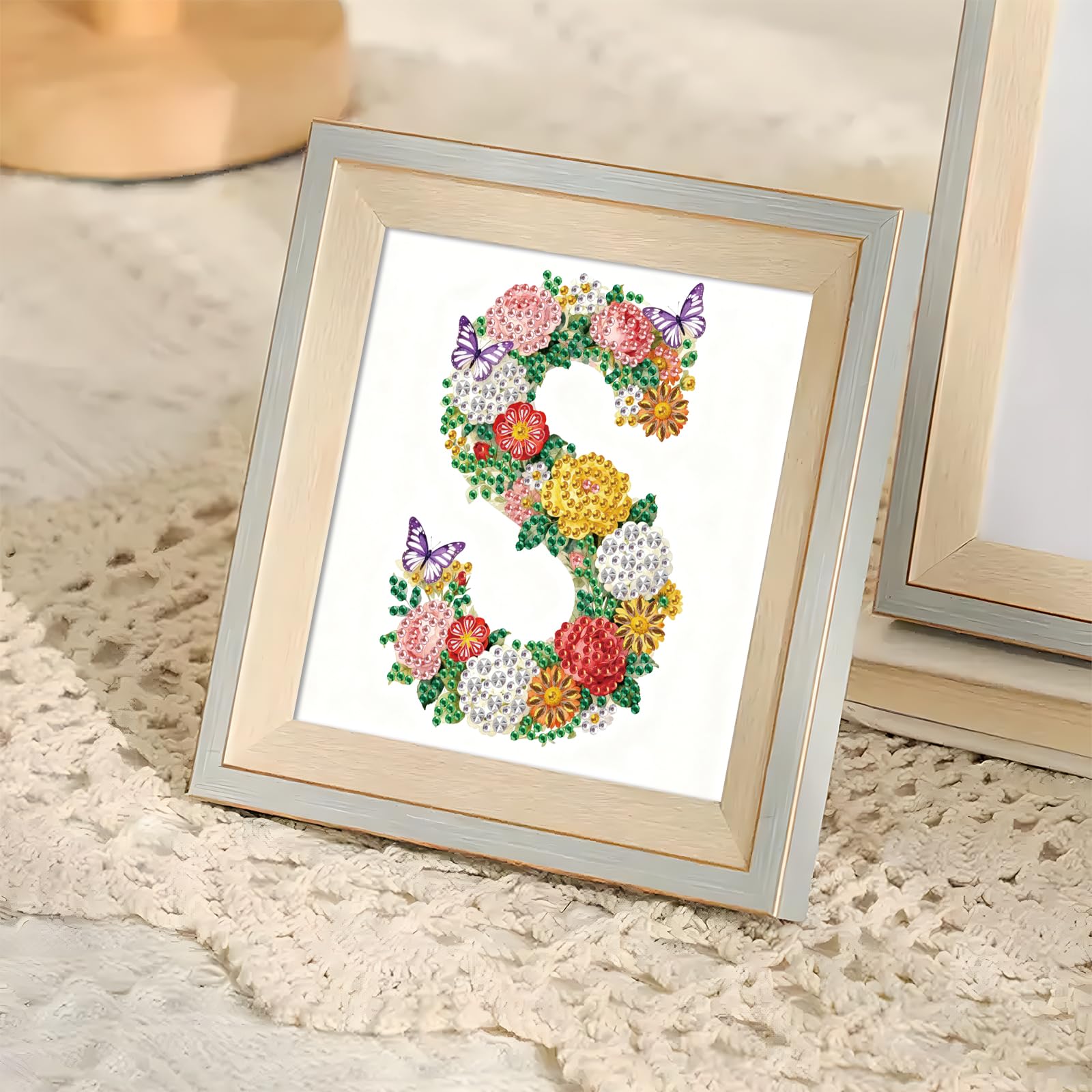 5D Diamond Art Kits - Floral Alphabet Designs -5