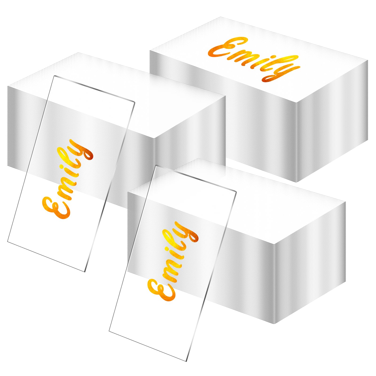 Photo 1 of EupHHonycs Clear Acrylic Place Cards, 3.5 x 2 Inches, 120 Count