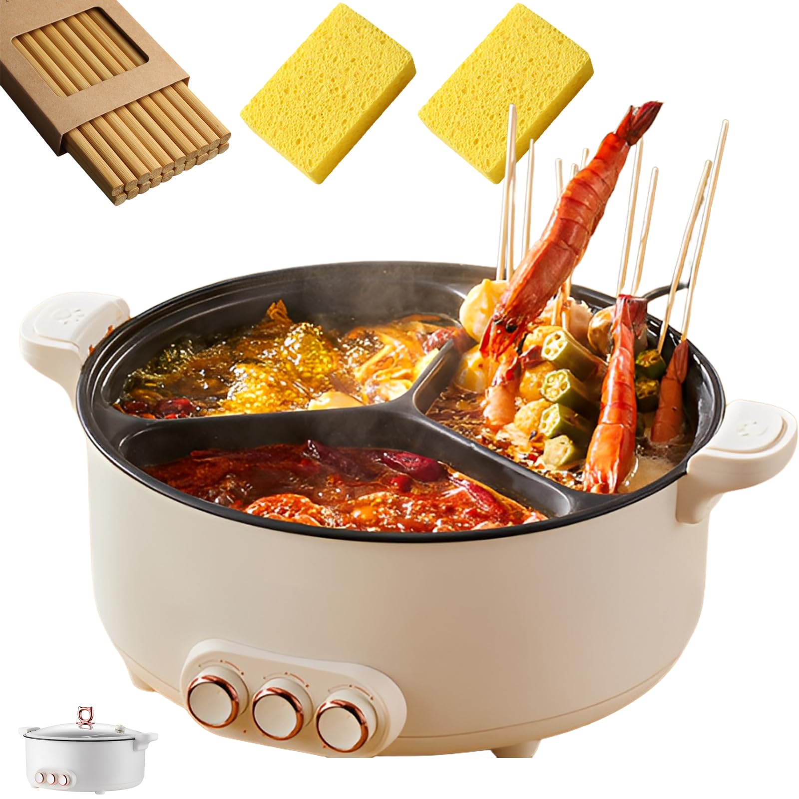 Amazon.com: Four Grid Multifunctional Stew Pot, Multifunctional