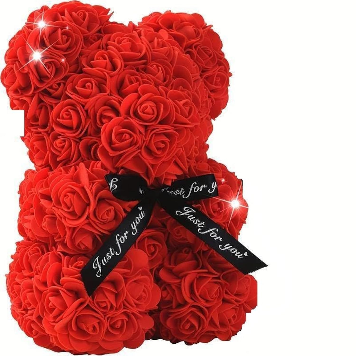 Mr. Gadget's Solutions Rose Bear Mothers Day Mum Gifts Girlfriends Mothers Birthday Gifts Gifts Her Fake Roses Artificial Rose Flower Bear Rose Teddy Bear Anniversary Valentine Birthday Day (RBF-Red)