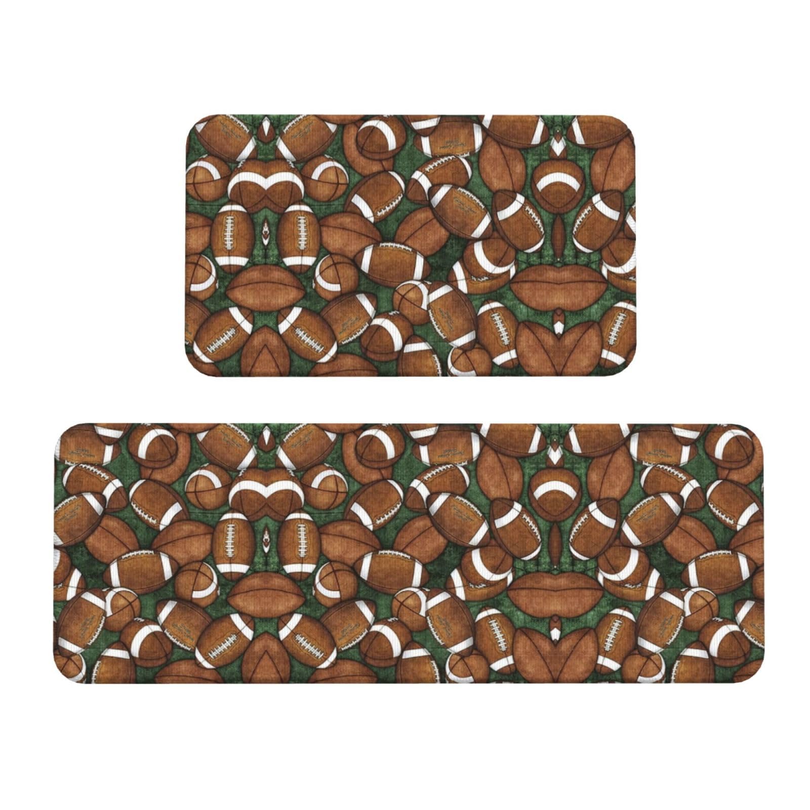 Tapis de cuisine football vert antidérapant lot de 2 grand confort de bureau