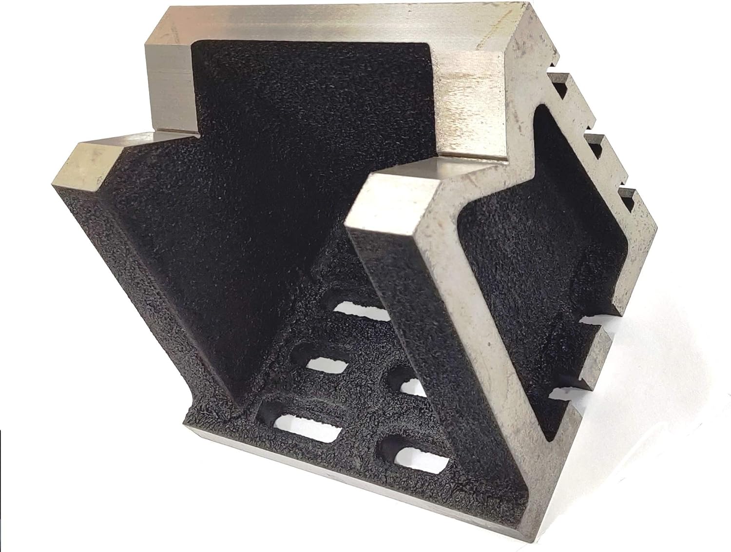 Assorts Caste Iron Vee Angle Plates-stress Relieved - Work-holding Clamping Milling Engineering Machine Tools-heavy Duty 6" X 6" X 8" (150 X 150 X 200) mm (T-slotted)