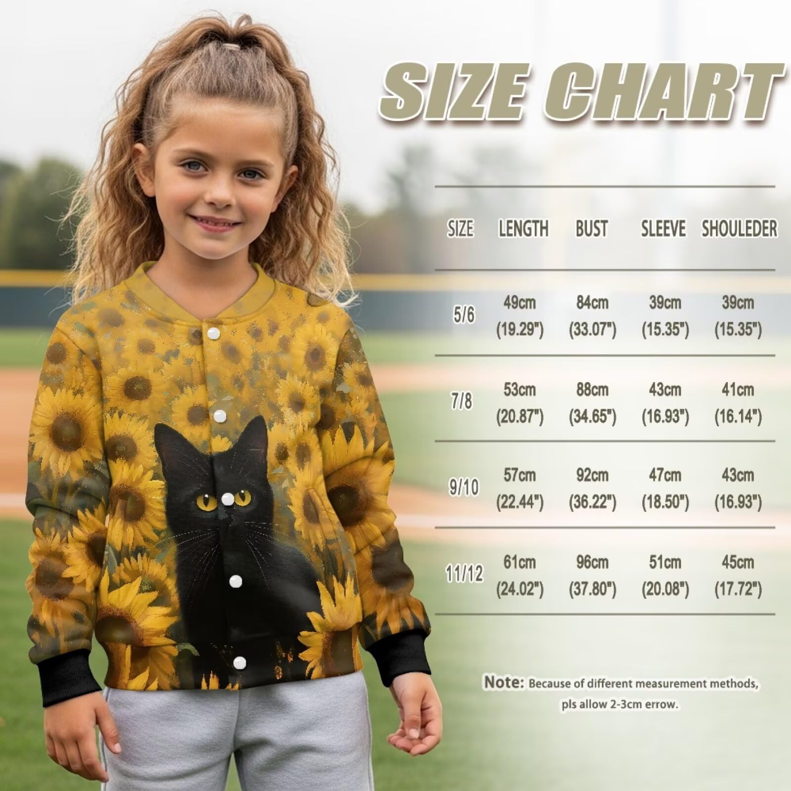 chaqlin Camisetas de béisbol para niñas, con botones, manga larga, con gráficos, ropa de punto para niñas