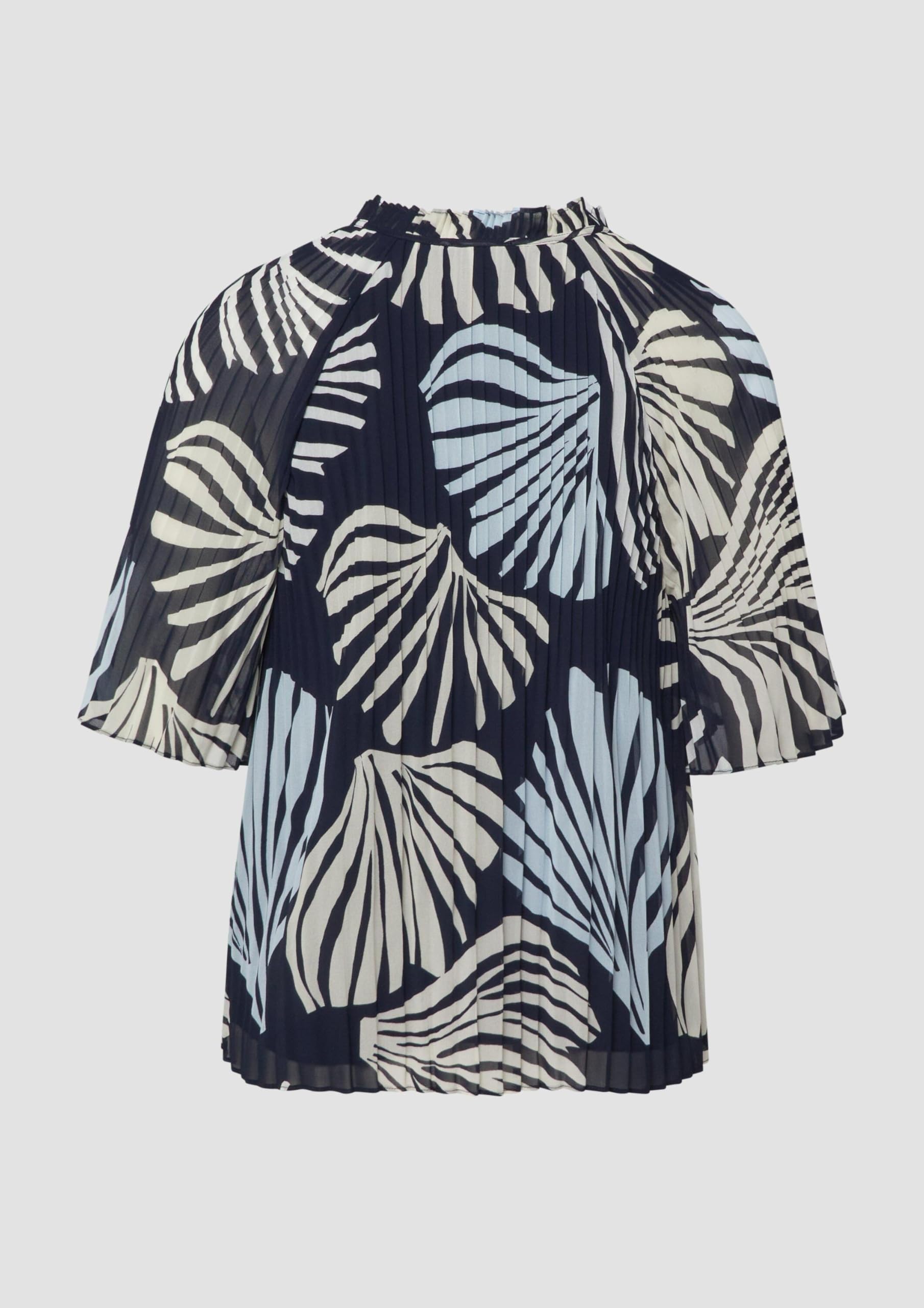 s.Oliver Festliche Chiffon-Bluse mit Plissee und Rüschen