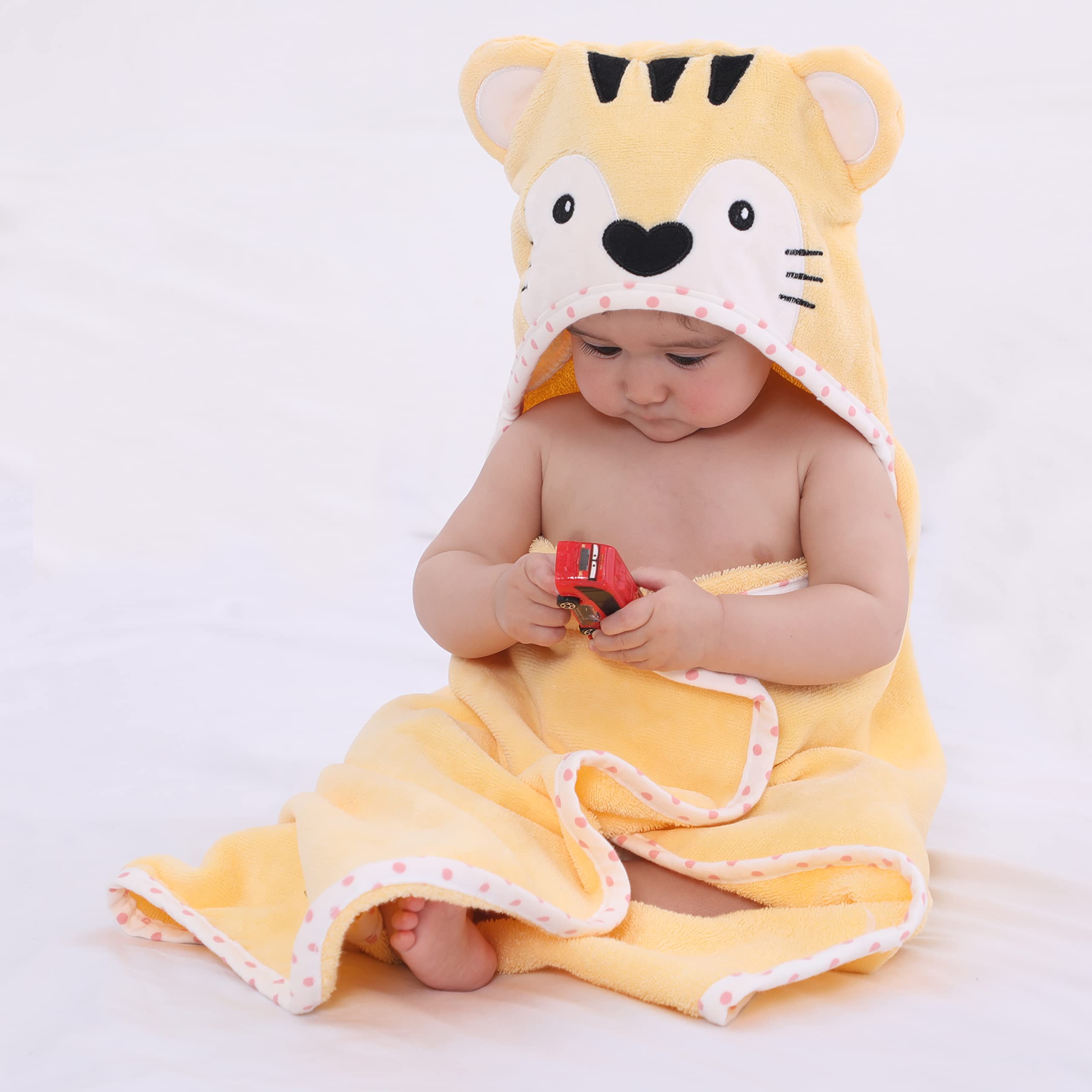 TBEZY - Capa de baño para bebé con capucha, algodón con diseño animal, toalla de baño para bebé recién nacido (Tigre)