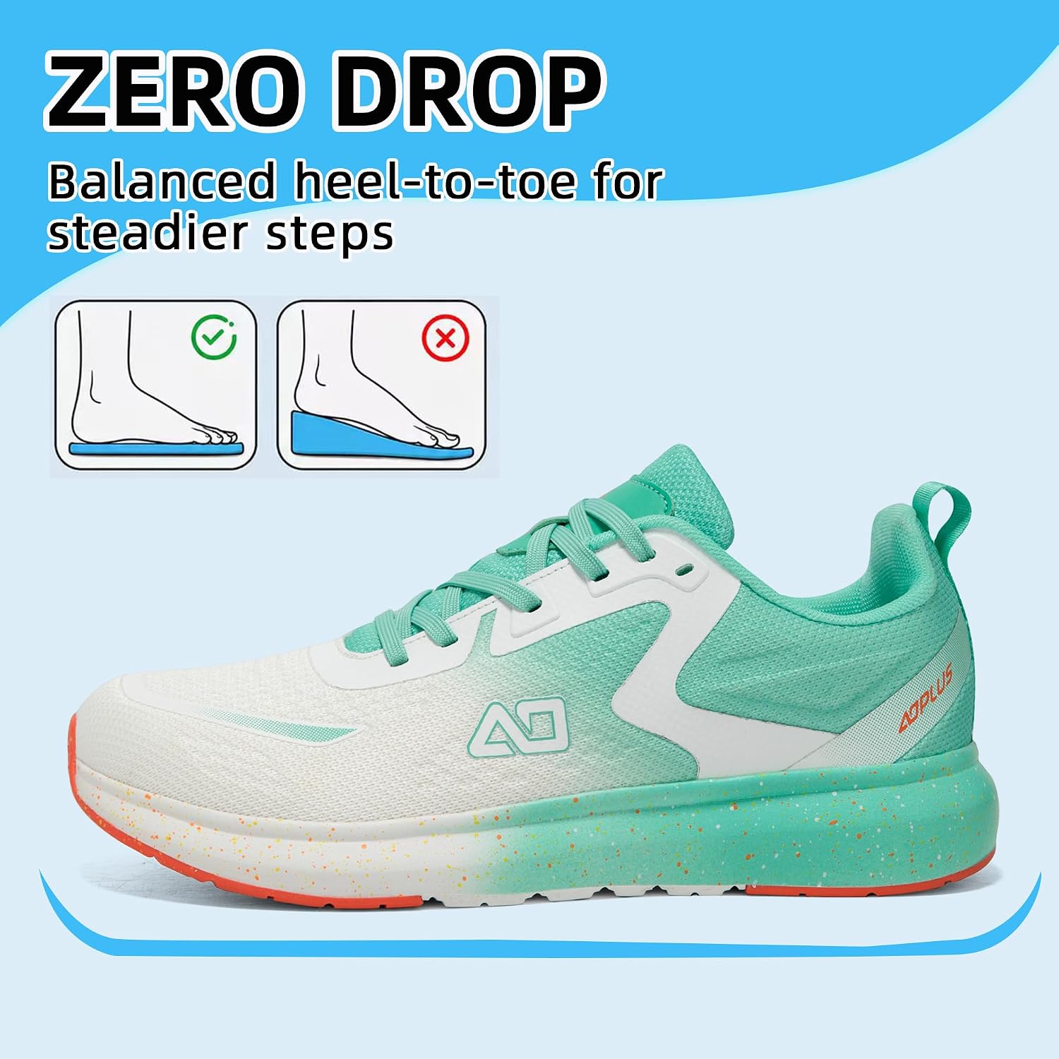 Men’s Wide Toe Box Walking Shoes, Arch Support Cushioned Sneakers, Lightweight Breathable Shoes for All-Day Standing, Walking