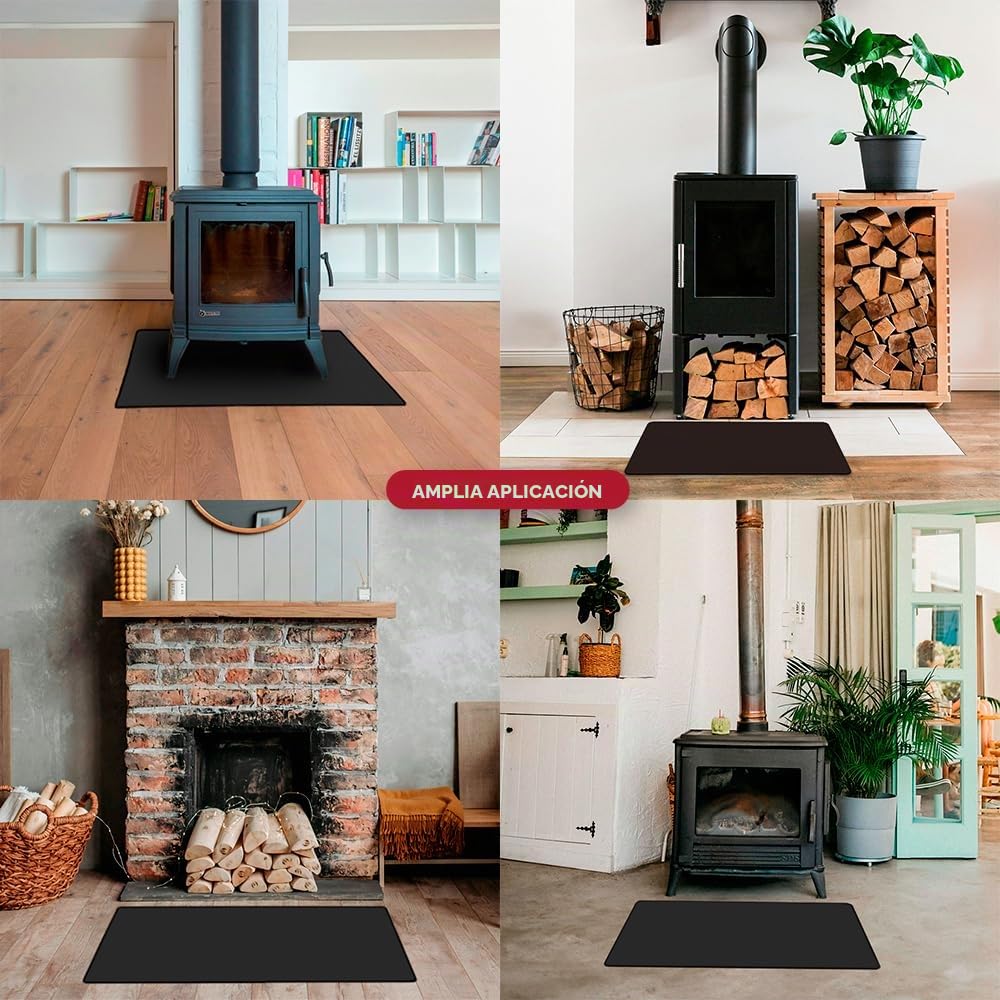TEXFIRE Alfombra Ignífuga Chimenea y Estufa 100x75 cm