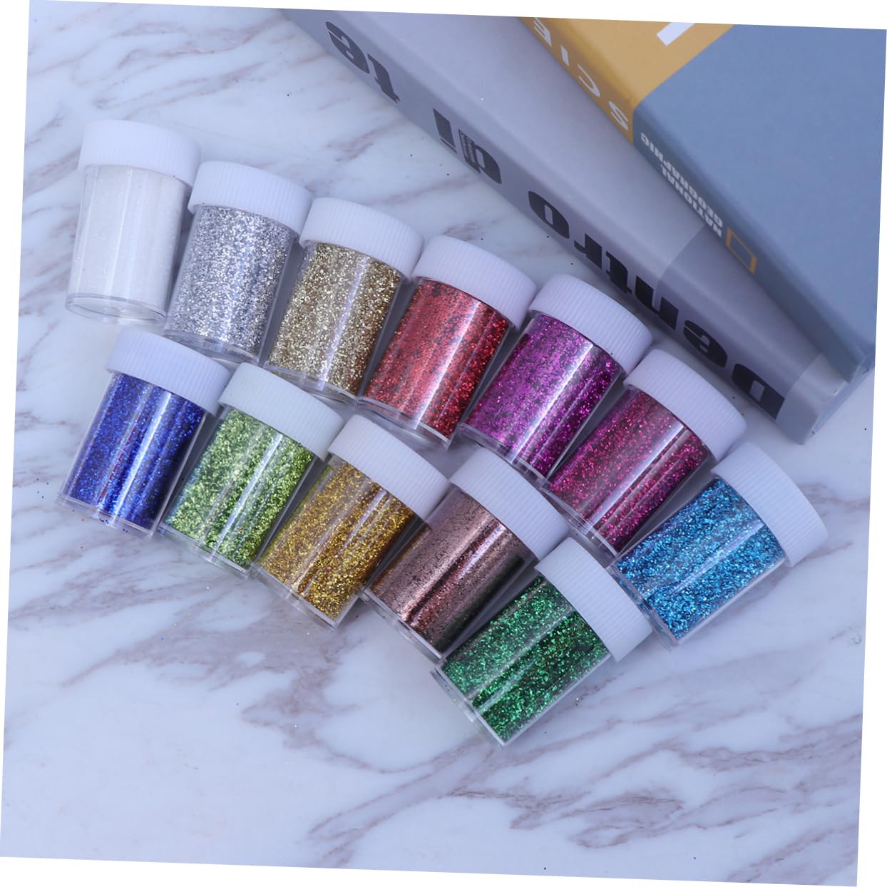 Lurrose 2 Pezzi 12 Pezzi Di Glitter Dorati Fatti A Mano Per Bambini Glitter Olografici Spessi Per Attività Artigianali Maschere Decorative.