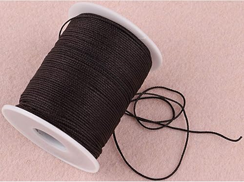 Miniatura 4 de Cuerda de hilo de nailon para jardinería, pulseras trenzadas, manualidades (0.039 in-394 pies, café)